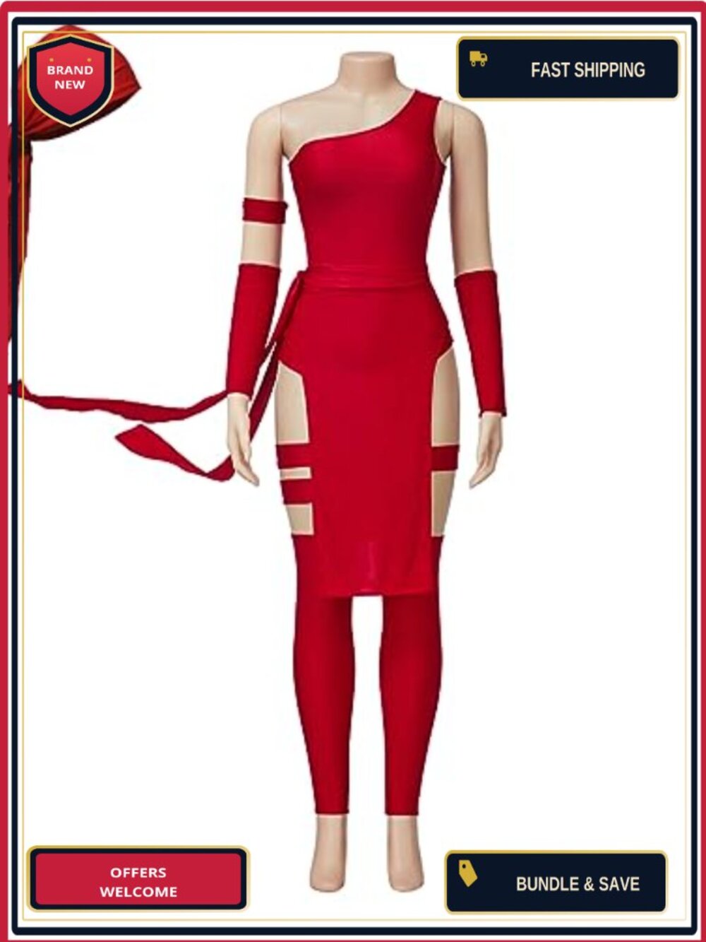 Elektra Cosplay Costume Sexy Battle Suit Halloween Assassin Outfit